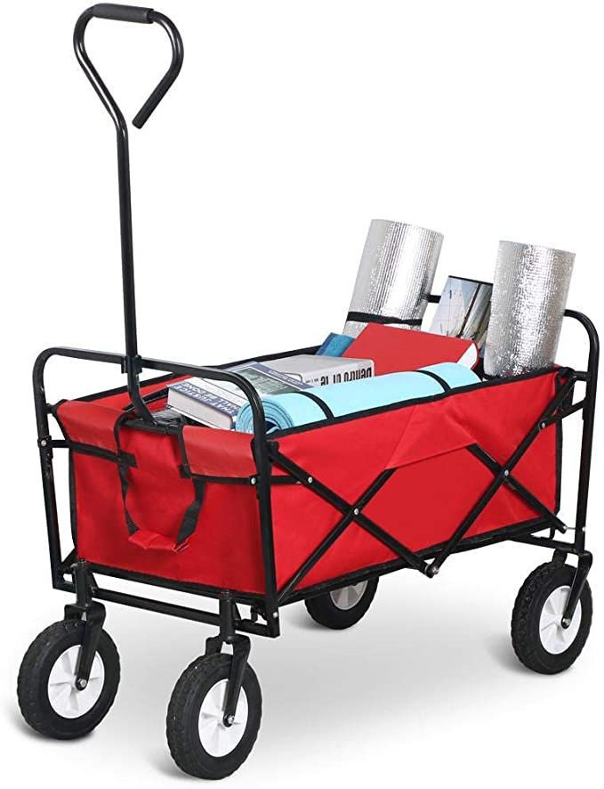 Buy Online Folding Camping MultiFunction Shopping Cart R2020, Red in